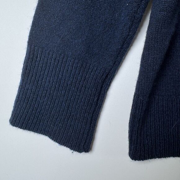 J.Crew 100% Wool Sweater Women’s Large Blue Rhinestone Embellished Preppy - Picture 7 of 12